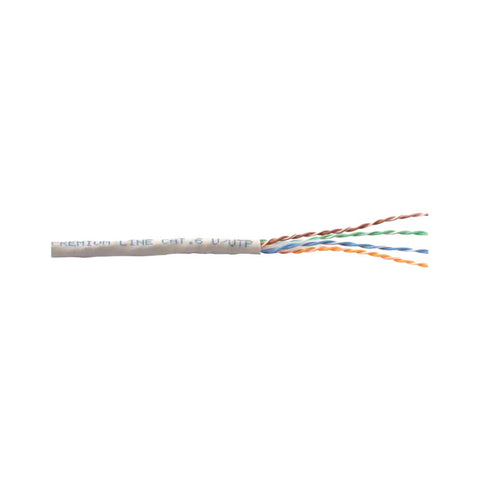 Premium Line 206141115 U/UTP Cat6 Installation Cable Roll PVC Grey