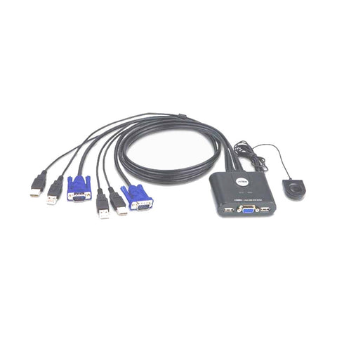 ATEN CS22U 2-Port USB Cable KVM Switch with Remote Selector